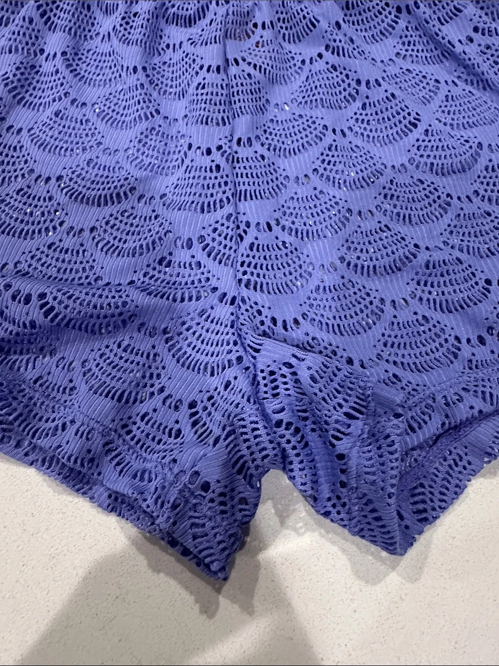Cat & Jack Girls Purple Crochet Swim Coverup Shorts